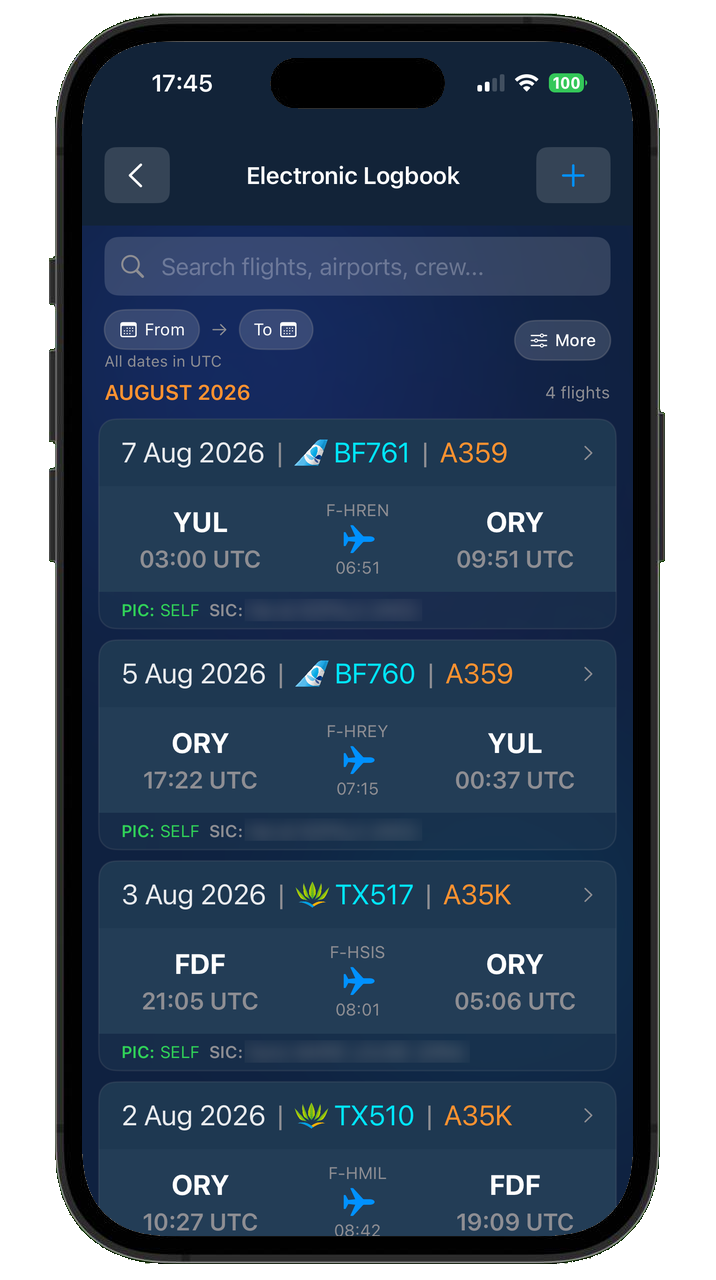 Logbook EASA